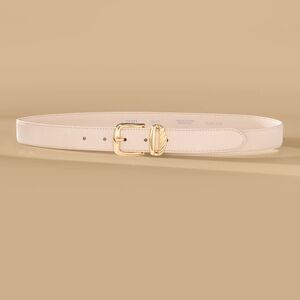 Aureum Champagne & Gold Mousse Leather Belt